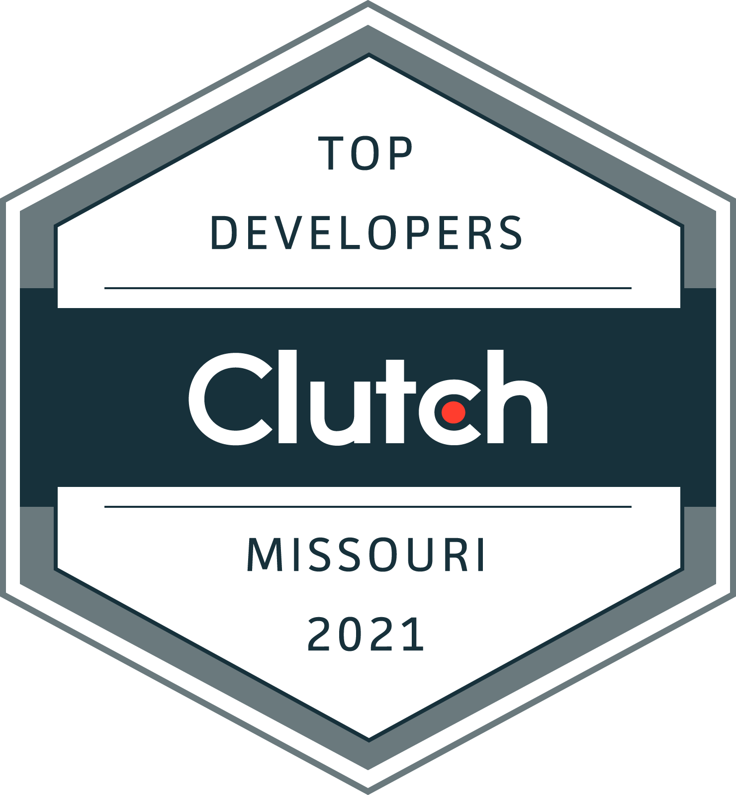 Clutch Badge logo in black and white